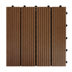 piso modular gluck platz wpc deck 9 piezas light brown caja con 0.81 m2