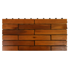 piso modular glck mod duela italiana color mix brown caja con 6 piezas de 1.08 m2