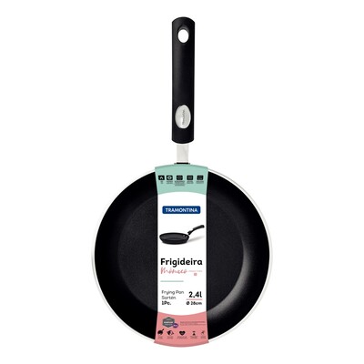 SARTÉN TRAMONTINA MNACO INDUCTION EN ALUMINIO CON REVESTIMIENTO INTERNO Y EXTERNO ANTIADHERENTE STARFLON PREMIUM NEGRO