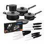 BATERÍA DE COCINA FORMIA NEGRO TRAMONTINA 8 PZAS