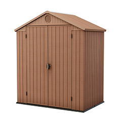 keter casa de almacenamiento exterior darwin 190x122x221 cm doble puerta