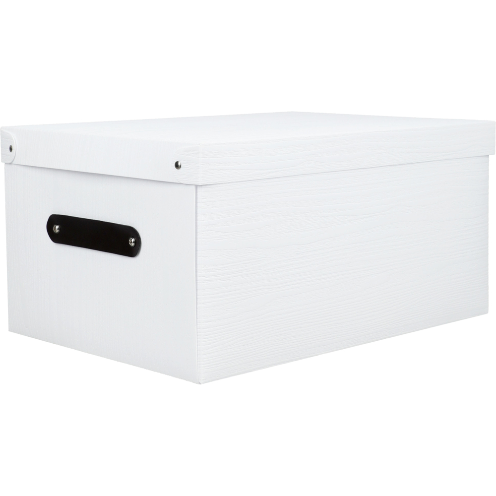  Joyeen Cajas de plástico plegables de 33 L, cajas de  almacenamiento plegables blancas, juego de 3 : Productos de Oficina