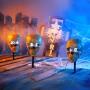 3 ESTACAS DE HALLOWEEN CALAVERAS CON LUZ LED 35.99 CM