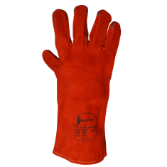 dexterhand paquete con 12 pares de guantes de soldador rojo de carnaza con forro de algodón