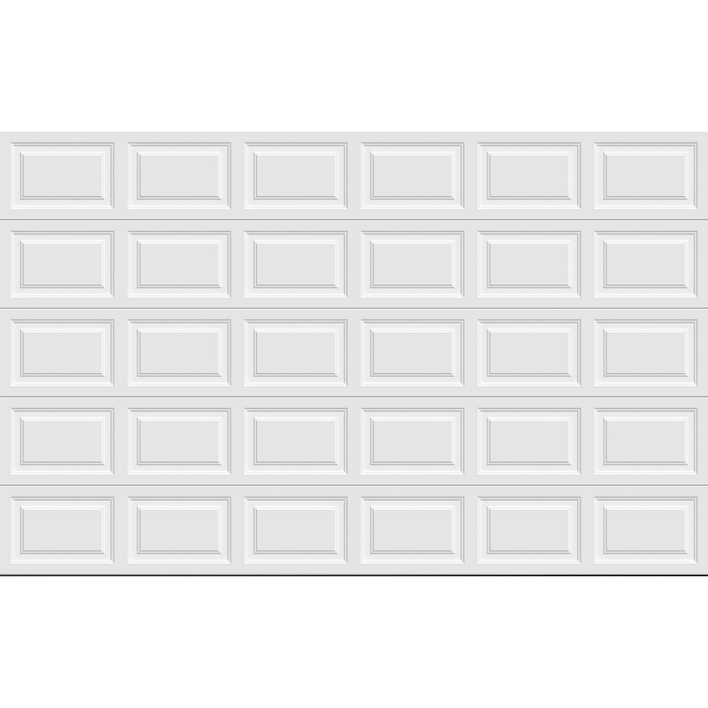 Puerta garage clásica cuadros blanco 3.66 x 2.29 m