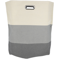 home & home cesto para ropa de poliéster 40 x 50 cm gris