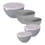 Set de Bowls Click It Gris de 10 Piezas