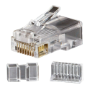 CONECTORES MODULARES DE DATOS RJ45/CAT6, PAQUETE DE 25 UNIDADES