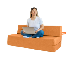 agusto sofá cama matrimonial color naranja