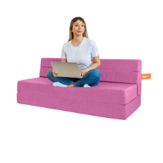 agusto sofá cama matrimonial color rosa