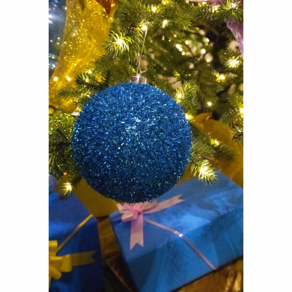 ESFERA NAVIDEÑA FESTIVE AZUL 15 X 16 CM The Home Depot México