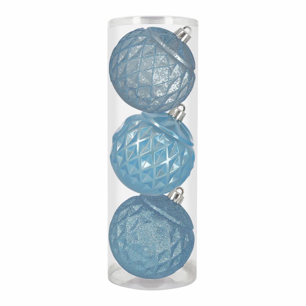 ESFERA NAVIDEÑA COLOR ACCENTS AZUL 15.5 X 13 CM 3 PIEZAS The Home Depot México