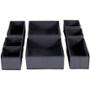 SET DE ORGANIZADORES CAJONES 8 PIEZAS GRISES