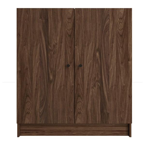 GABINETE MULTIUSOS 90 X 80 X 29 CM CAFÉ NOGAL