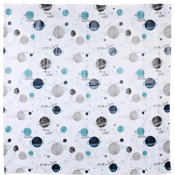 CORTINA DE REGADERA TRENDY COLLECTION PEVA CON GANCHOS DE PLASTICO