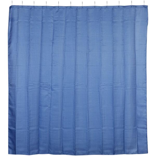CORTINA DE REGADERA AZUL EXCLUSIVE COLLECTION POLIESTER CON GANCHOS DE ACERO