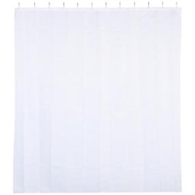 CORTINA DE REGADERA BLANCO EXCLUSIVE COLLECTION POLIESTER CON GANCHOS DE ACERO