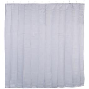 CORTINA DE REGADERA GRIS EXCLUSIVE COLLECTION POLIESTER CON GANCHOS DE ACERO