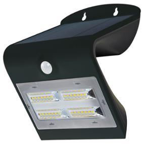 luceco lámpara solar luz neutra negro led 3.2 w