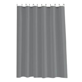 CORTINA DE REGADERA SOLID COLLECTION PEVA CON GANCHOS DE PLASTICO