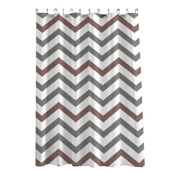 CORTINA DE REGADERA BLANCA CON GRECAS CHOC EXTRAVAGANCE COLLECTION POLIESTER CON