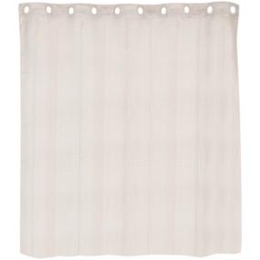 CORTINA DE REGADERA BEIGE HOOKLES COLLECTION POLIESTER CON AROS INSERTADOS