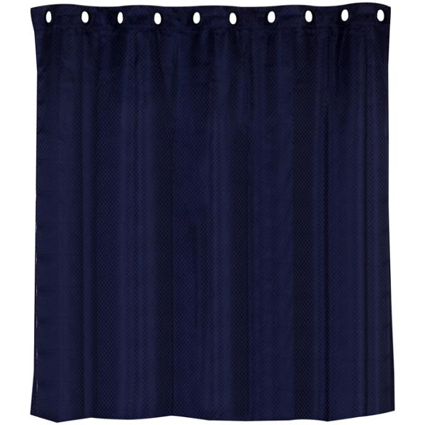 CORTINA DE REGADERA AZUL HOOKLESS COLLECTION POLIESTER CON AROS INSERTADOS