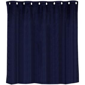 CORTINA DE REGADERA AZUL HOOKLESS COLLECTION POLIESTER CON AROS INSERTADOS