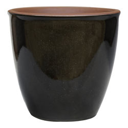 MACETA DE CERÁMICA 10 X 17 X 16 CM NEGRO