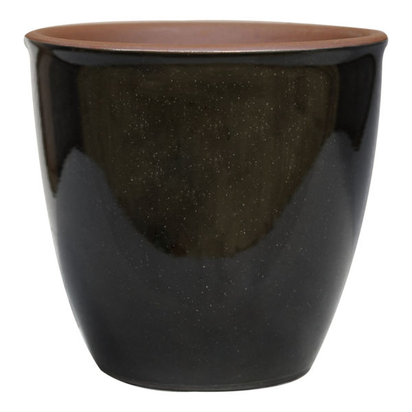 MACETA CERÁMICA 13 X 14 X 8 CM NEGRO