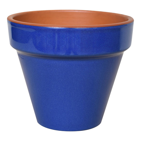 MACETA DECORATIVA CERÁMICA 9 X 11 CM AZUL IMPERIAL