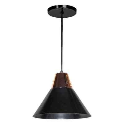 LÁMPARA COLGANTE VINTAGE DE METAL NEGRO Y COBRE BRILLANTE 1 LUZ MAXXI