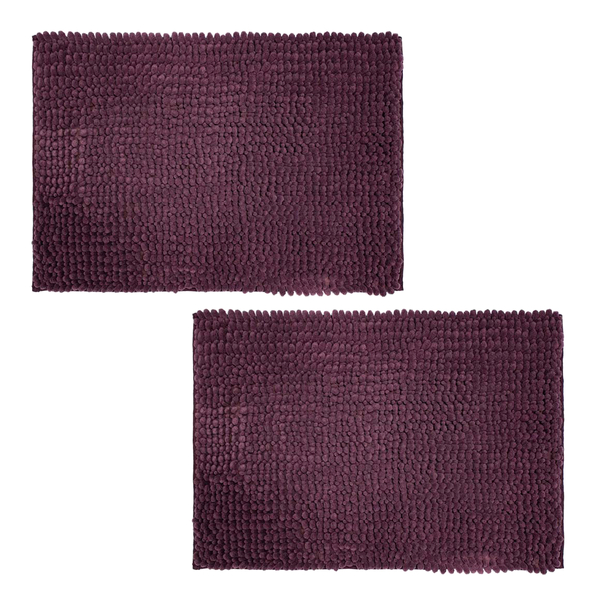 Set de 2 Alfombras decorativas Tapete Antideslizante para Cocina Comedor  Morado