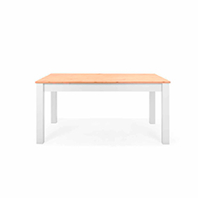MESA DE COMEDOR EXTENSIBLE BERGEN COLOR BLANCO Y MADERA