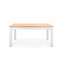 MESA DE COMEDOR EXTENSIBLE BERGEN COLOR BLANCO Y MADERA