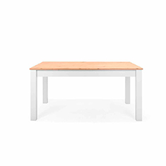 alterego mesa de comedor extensible bergen color blanco y madera