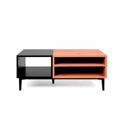 MESA DE CENTRO NOLA COLOR MADERA Y NEGRO