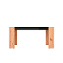 MESA DE COMEDOR MOLISE COLOR NEGRO BRILLANTE Y MADERA