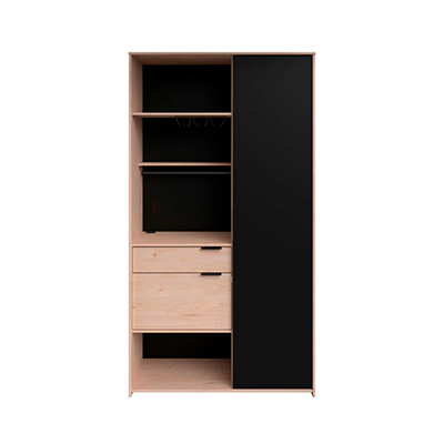 ALACENA LOFT COLOR MADERA Y NEGRO