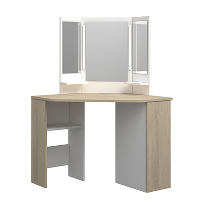 TOCADOR DE BELLEZA CHIC - BLANCO Y COLOR MADERA