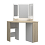 TOCADOR DE BELLEZA CHIC - BLANCO Y COLOR MADERA