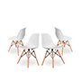 SET DE 4 SILLAS OSLO REPLICA EMAMES COLOR BLANCO