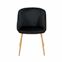 SILLA TERCIOPELO MINA COLOR NEGRO