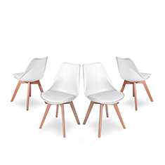 alterego set de 4 sillas helsinki color blanco