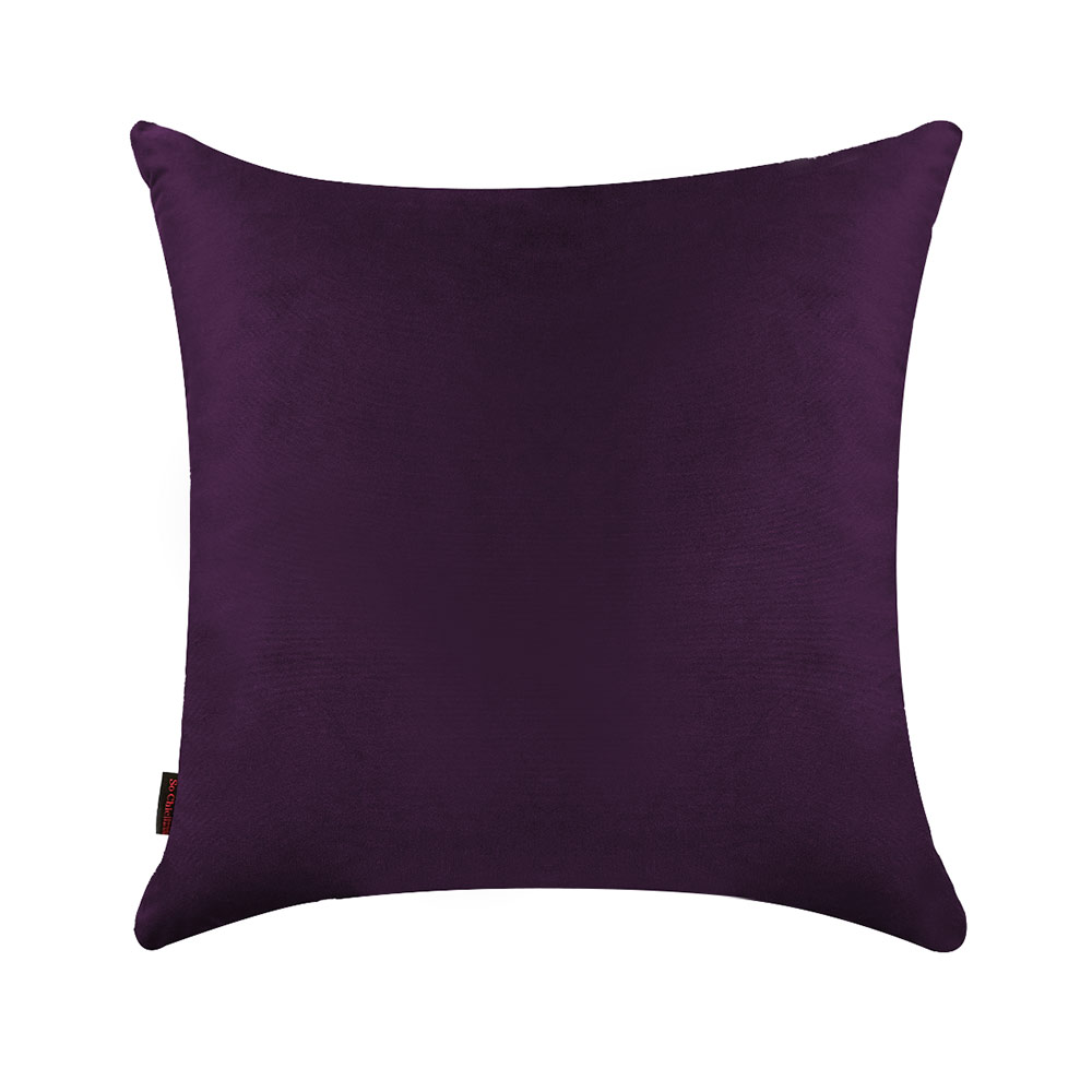Cojín cuadrado terciopelo belem - uva 50x18x50