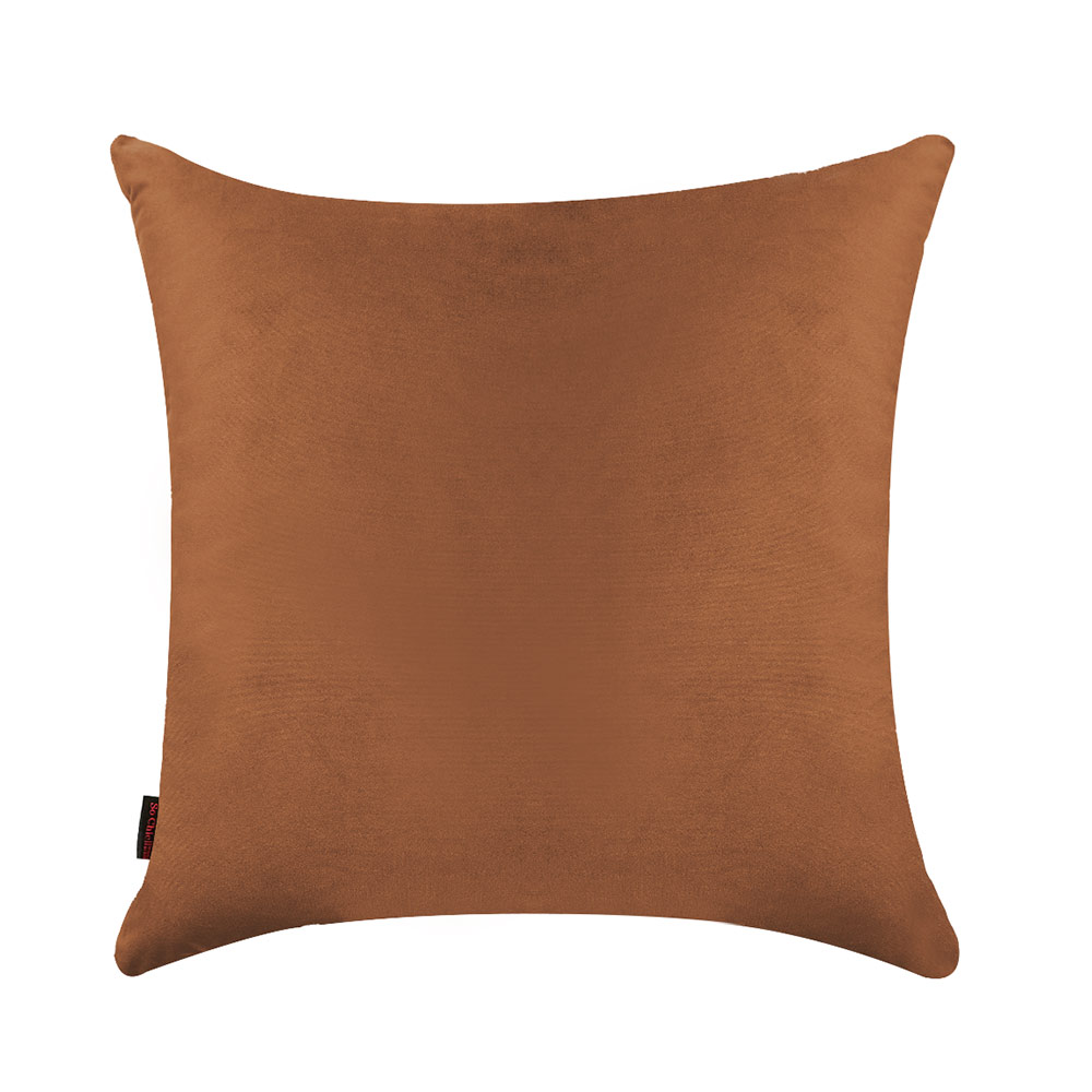 Cojín cuadrado terciopelo belem - canela 60x22x60