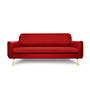 SOFA DE 3 PLAZAS GRIMALDI COLOR ROJO