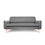 SOFA DE 3 PLAZAS GRIMALDI COLOR GRIS CLARO