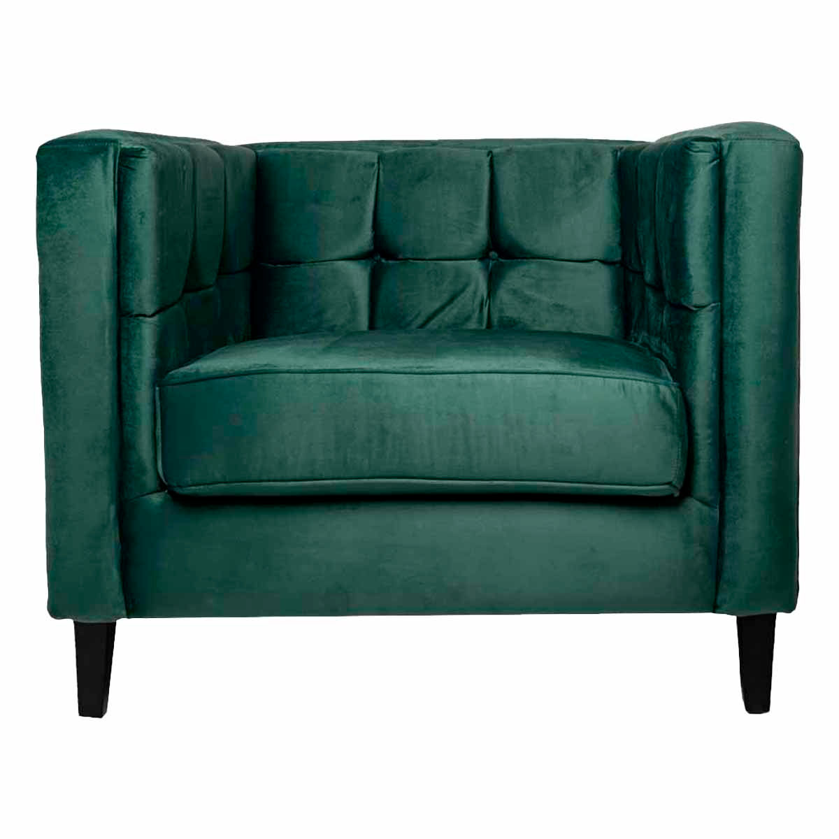 Sillón terciopelo madison - verde