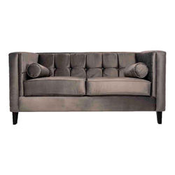 alterego sofa de 2 plazas terciopelo madison color gris